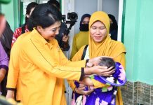 Turunkan Angka Stunting, Ketua Umum Dharma Pertiwi Kunjungi Kendari