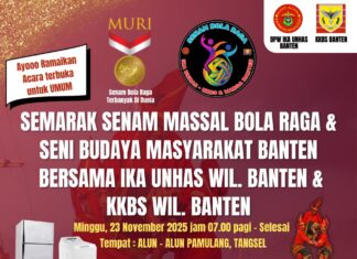 Digelar IKA Unhas Banten dan KKBS, Senam Massal Budaya Sulsel- Banten Siap Guncang Tangsel 23 November