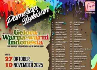 Pameran Lukisan Gupenusa “Gelora Warna Warni Indonesia” Resmi Dibuka: Semangat Sumpah Pemuda dan Nilai Kepahlawanan