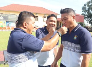 Polres Labuhanbatu Gelar Perayaan Ulang Tahun Personel dan Pantau Debit Air Sungai Aek Kundur